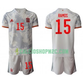 Spagna Sergio Ramos 34 Bambino Maglia Trasferta Euro 2020 Manica Corta (+ Pantaloncini)